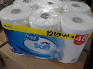 12 Mega Rolls Great Value 2 Ply Toi...