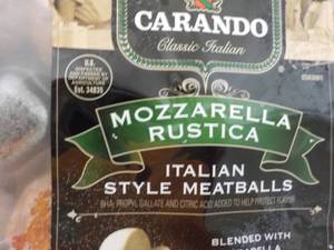 4 Frozen 16 oz Pkgs Carando Mozzare...