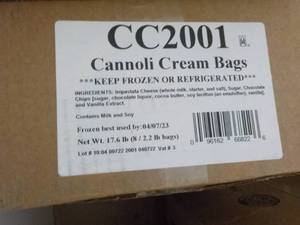 8 - 2.2 lb. Frozen Bags Cannoli Cre...