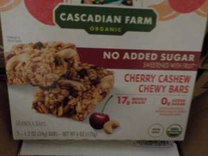 6 Ct Box 5 bars each Cascadian Farm...