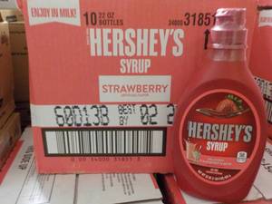 10 - 22 oz Bottles Hersheys Strawb...