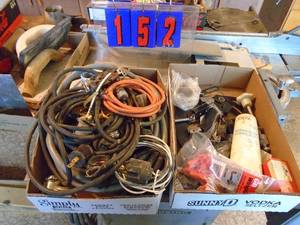 lot 152 image: Qty of 2 flats of misc electrical including drill swithces. As shown.