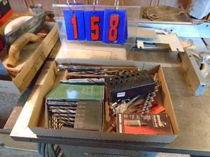 lot 158 image: Flat of drill bits. As shown.