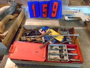 lot 159 image: Flat of drill bits. As shown.