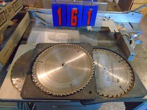 lot 161 image: Pair of 10 saw blades. As shown.