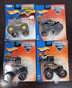 lot 11 image: Four Packs Of Monster Jam Hot Wheels