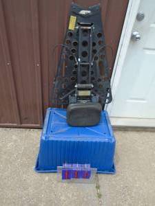Poratble deer stand. As shown. No straps.