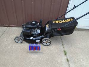 Yard Man push mower with bag.Lightly used. As shown.