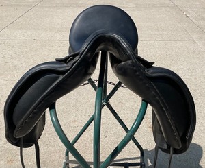 lot 20A image: Equestrian Custom Brand Leather Saddle by Saddlery Saddles
