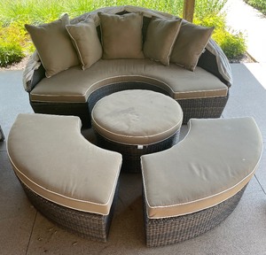 lot 22A image: Awesome Circular Shaped Patio Furniture Grouping