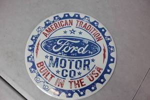 NEW - Round Metal Sign Wall 11.75 Diameter Art Factory Sealed