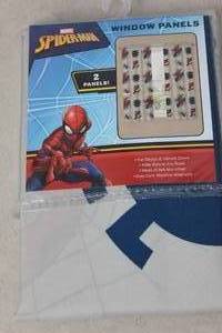 NEW - Spider-Man Kids Window Drapes, 82 x 63, Microfiber, Red, Marvel MSRP $20.00
