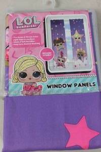 NEW - Lol Surprise Window Drape Curtain Childs Bedroom Panels Pair 82 x 63 NIP MSRP $20.00