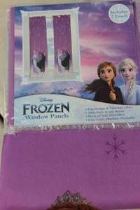 NEW - Frozen Window Drape Curtain Childs Bedroom Panels Pair 82 x 63 NIP MSRP $20.00
