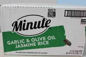 BOX of 6 BAGS Minute - Garlic & Olive Oil Jasmine Rice
