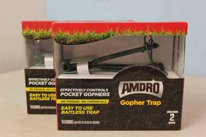 NEW - 2 Units - Amdro Bait Free, Mole and Gopher Trap, 2 Pack 813576008628