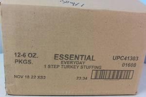 Case of 12 x 6oz Essential Everyday 1 Step Turkey Stuffing Best By 12182022