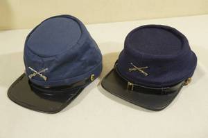 lot 50 image: 2 Civil War Soldier Cap Replicas