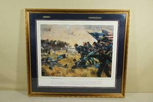 lot 56 image: Civil War Framed Art The First Minnesota