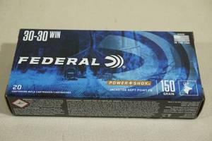 lot 117 image: 20 Federal Power-Shok .30-30 Win 150 GR JSP FN Ammo