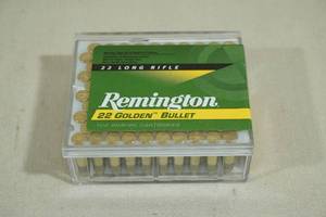lot 123 image: 100 Remington Golden Bullet .22 LR PRN Ammo