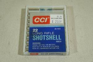 lot 127 image: 20 CCI .22 LR Shotshell Ammo