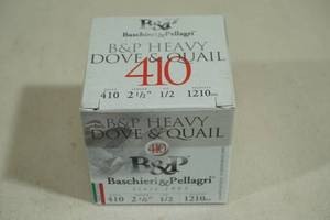 lot 129 image: 25 B&P Heavy Dove and Quail .410 Gauge 2-12 8 Shot ShotShells