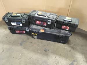 lot 21 image: Lot of Assorted Tool Boxes Various Models and Conditions Customer Returns See Pictures