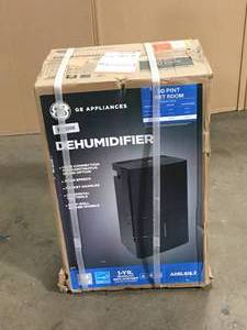 lot 23 image: GE 50 pt. Dehumidifier for Basement, Garage or Wet Rooms up to 4500 sq. ft. in Black, Three Fan Speeds, ENERGY STAR  Customer Returns See Pictures