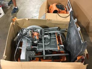 lot 32 image: Lot of Assorted Ridgid Power Tools Various Models and Conditions nee repair or missing parts Customer Returns See Pictures