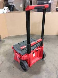 lot 36 image: Milwaukee PACKOUT 22 in. Rolling Modular Tool Box   Customer Returns See Pictures