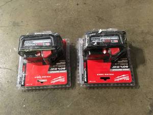 lot 43 image: 2 Lots of Milwaukee M18 18-Volt Lithium-Ion High Output Battery Pack 6.0Ah Customer Returns See Pictures