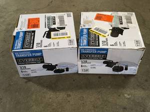 lot 44 image: 2 Lots of Everbilt 110 HP Non-Submersible Self-Priming Transfer Pump Customer Returns See Pictures