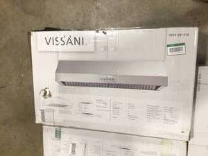 3 Lots of Vissani Caprelo 30 in. 320 CFM Convertible Under Cabinet Range Hood in Stainless Steel with LED Lighting and Charcoal Filter    Customer Returns See Pictures