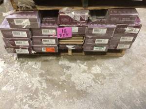 Pallet of 18.42 Sq.Ft. Silver Cliff Oak 12 Mm T X 7.48 In. W X 50.67 In. L Water Resistant Laminate Flooring (18 Boxes) Customer Returns See Pictures
