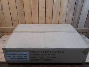 lot 93 image: Lot of 10 Display Wood Hangers With Clips