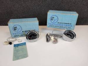 lot 436 image: Pair of Vintage Electro-Tac Electronic Tachometers