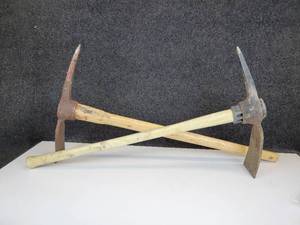 lot 443 image: Pair of Used Pick Axes - 36 long each - NO SHIPPING