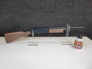 lot 444 image: Crosman Air Gun - 760 Pumpmaster - .177 Caliber PelletBB Repeater with Container of BBs