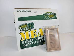 lot 476 image: Box of (11) MREs (Meals Ready to Eat) - Great for Camping, Hunting or Fishing