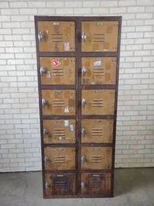 lot 38 image: 12-Locker Cabinet - Great for the Garage - NO SHIPPING