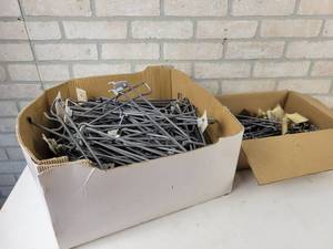 lot 88 image: (2) Boxes of 10 and 6 Peg Hooks - 14 Size