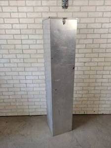 lot 99 image: Tall Aluminum Storage Box - Lid on Top - Approx. 12 x 12 x 60 Tall - NO SHIPPING