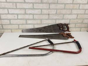 lot 119 image: (2) Vintage KEEN KUTTER Hand Saws and (2) Tree Saws - NO SHIPPING