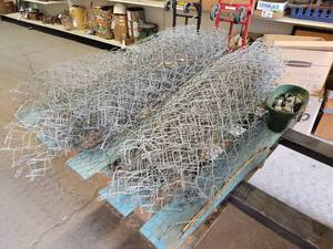 lot 230 image: (3) Rolls of 42 Chain Link Fencing  Assorted Hardware - NO SHIPPING