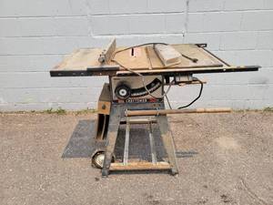lot 233 image: CRAFTSMAN 10 Table Saw with Stand - NO SHIPPING