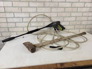 lot 169 image: Maul and Pressure Washer Wand  Hose - NO SHIPPING