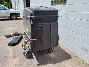 lot 5 image: Agri-Fab Tow Behind Mow N Vac Lawn Vacuum - 32cuft Capacity - Briggs & Stratton Engine CR750
