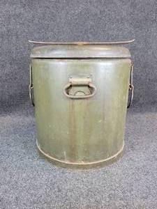 lot 700 image: WWII Era Round Mermite Cooler M-1941 - Container, Round, Insulated, M-1941, Dated 1944 - NO SHIPPING