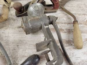lot 884 image: Enterprise #10 and Keystone #30 Food Mille, Hand Seeder and More - NO SHIPPING
